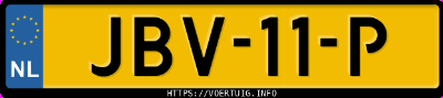 Kenteken afbeelding van JBV11P, witte Citro&euml;n C4 1.2i Stt