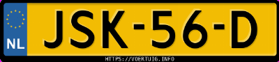 Kenteken afbeelding van JSK56D, zwarte Citro&euml;n E-C3 Aircross