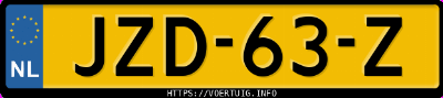 Kenteken afbeelding van JZD63Z, witte Citro&euml;n E-C3