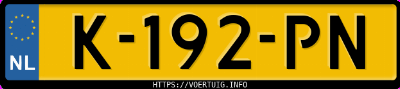 Kenteken afbeelding van K192PN, zwarte Citroën Jumper