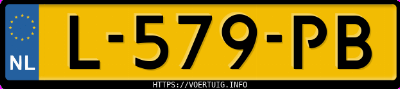 Kenteken afbeelding van L579PB, zwarte Citroën E-C4