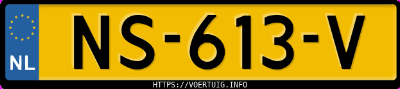 Kenteken afbeelding van NS613V, groene Citroën C1