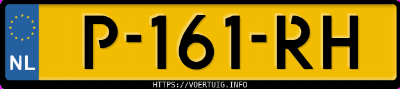Kenteken afbeelding van P161RH, grijze Citroën C4 1.2i Stt