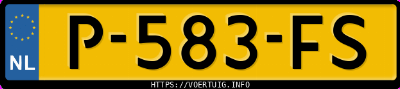 Kenteken afbeelding van P583FS, grijze Citro&euml;n C4 1.2i Stt