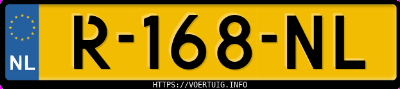 Kenteken afbeelding van R168NL, groene Citroën C5 3.0 V6
