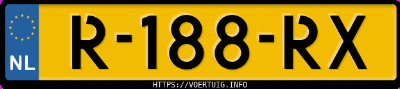 Kenteken afbeelding van R188RX, zwarte Citro&euml;n Berlingo