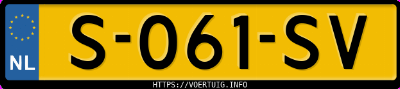 Kenteken afbeelding van S061SV, grijze Citro&euml;n E-C4