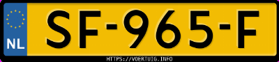 Kenteken afbeelding van SF965F, grijze Citro&euml;n Xsara Picasso