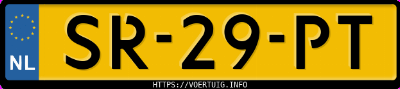 Kenteken afbeelding van SR29PT, rode Citro&euml;n 2 Cv 6 Club S6