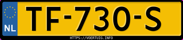 Kenteken afbeelding van TF730S, grijze Citroen C3