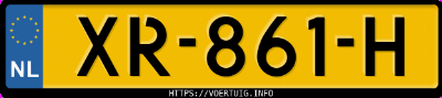 Kenteken afbeelding van XR861H, grijze Citroën C1