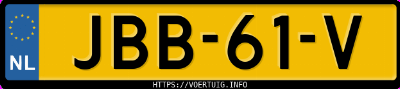 Kenteken afbeelding van JBB61V, grijze Cupra Born 170 Kw 60/63 Kwh