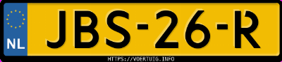 Kenteken afbeelding van JBS26R, grijze Cupra Leon E-Hybrid150