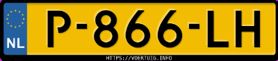 Kenteken afbeelding van P866LH, grijze Cupra Born Rwd 58 Kwh