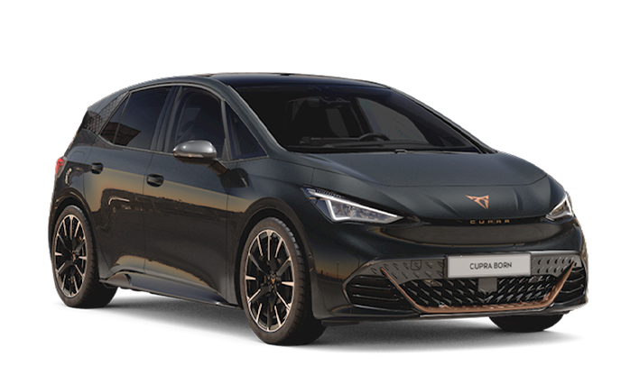 Afbeelding van GJJ58J, zwarte Cupra Born 170 Kw 77/82 Kwh stationwagen