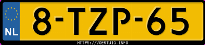 Kenteken afbeelding van 8TZP65, witte Dacia Logan Mcv 90