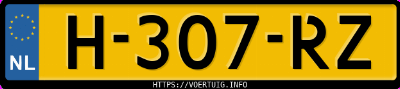 Kenteken afbeelding van H307RZ, blauwe Dacia Logan