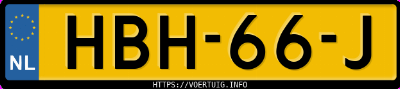 Kenteken afbeelding van HBH66J, bruine Dacia Jogger