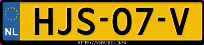 Kenteken afbeelding van HJS07V, blauwe Dacia Bigster Hybrid 155