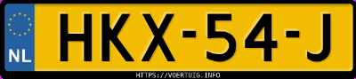 Kenteken afbeelding van HKX54J, grijze Dacia Jogger