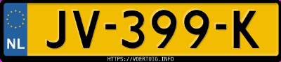 Kenteken afbeelding van JV399K, blauwe Dacia Lodgy 1.2