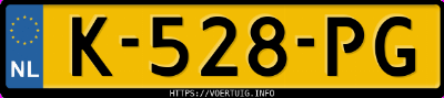 Kenteken afbeelding van K528PG, witte Dacia Lodgy