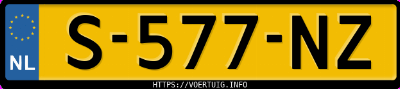 Kenteken afbeelding van S577NZ, grijze Dacia Jogger Tce 110