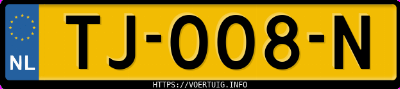 Kenteken afbeelding van TJ008N, grijze Dacia Logan Mcv 90