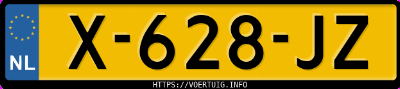 Kenteken afbeelding van X628JZ, grijze Dacia Logan