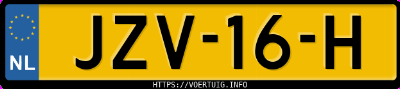 Kenteken afbeelding van JZV16H, witte Deepal S07 Standard