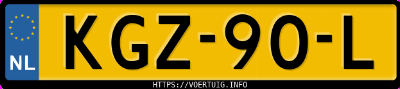 Kenteken afbeelding van KGZ90L, groene Deepal S07 Standard