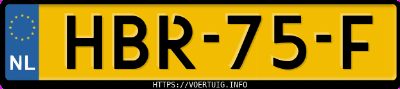 Kenteken afbeelding van HBR75F, grijze Ds 7 Crossback E-Tense 4x4