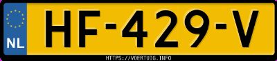 Kenteken afbeelding van HF429V, grijze Ds 3
