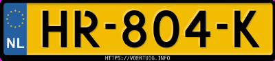 Kenteken afbeelding van HR804K, blauwe Ds 3