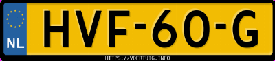 Kenteken afbeelding van HVF60G, zwarte Ds 7 Crossback E-Tense 4x4