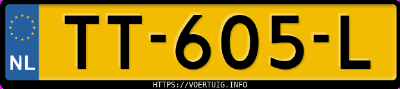 Kenteken afbeelding van TT605L, blauwe Ds 7 Crossback E-Tense 4x4