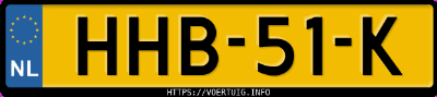 Kenteken afbeelding van HHB51K, witte Faw E-HS9 Hongqi 99kwh