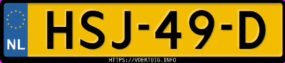 Kenteken afbeelding van HSJ49D, witte Faw Hongqi Ehs7
