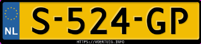 Kenteken afbeelding van S524GP, zwarte Faw EHS9 Hongqi E-Hs9 99kwh