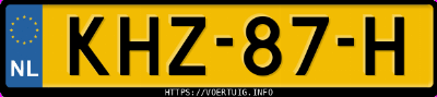 Kenteken afbeelding van KHZ87H, gele Ferrari 296 Gtb