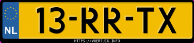 Kenteken afbeelding van 13RRTX, groene Fiat Multipla 1.6