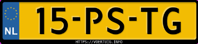 Kenteken afbeelding van 15PSTG, blauwe Fiat Panda 1.2 Sel