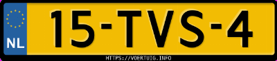 Kenteken afbeelding van 15TVS4, rode Fiat Panda Twinair 8v