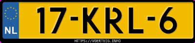 Kenteken afbeelding van 17KRL6, witte Fiat 500 1.2 8v