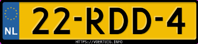 Kenteken afbeelding van 22RDD4, zwarte Fiat Panda 1.2