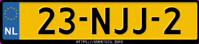 Kenteken afbeelding van 23NJJ2, gele Fiat Panda 1.2