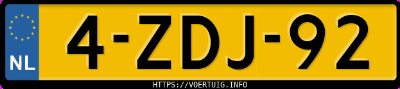 Kenteken afbeelding van 4ZDJ92, grijze Fiat 244 Adria Tik