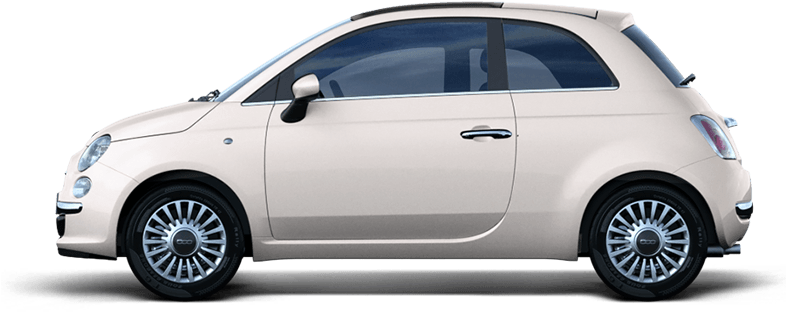 Afbeelding van TV881H, witte Fiat 500 hatchback