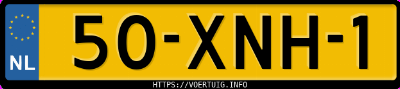 Kenteken afbeelding van 50XNH1, blauwe Fiat Punto