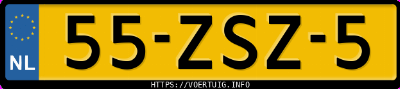 Kenteken afbeelding van 55ZSZ5, zwarte Fiat Panda